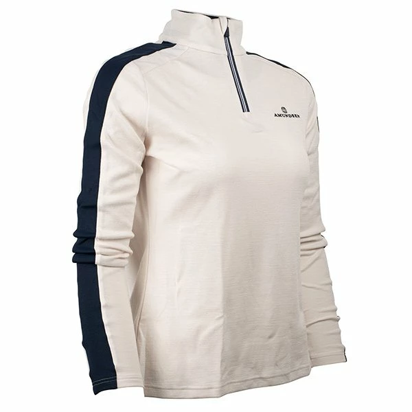 Amundsen Sports 5mila Half Zip Womens (White) 1 Amundsen Sports 5mila Half Zip Womens (White)