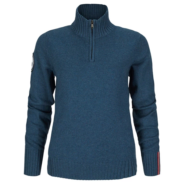 Amundsen Sports Deck Half Zip Womens (Faded Navy) 1 Amundsen Sports Deck Half Zip Womens (Faded Navy)