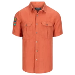 Amundsen Sports Safari Linen SS G. Dyed Mens (Tangerine)