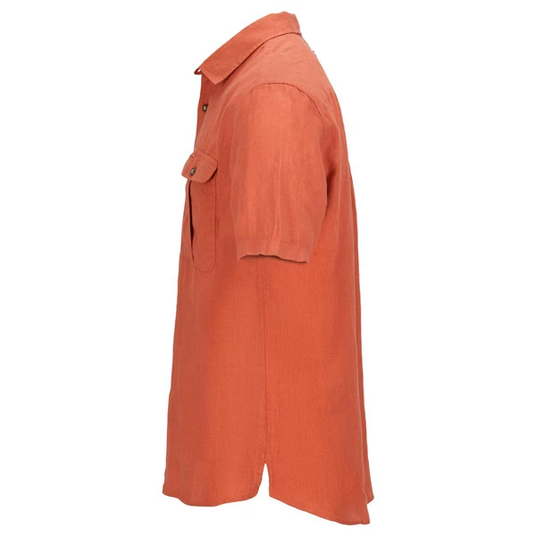 Amundsen Sports Safari Linen SS G. Dyed Mens (Tangerine) 2 Amundsen Sports Safari Linen SS G. Dyed Mens (Tangerine) - Bilde 2