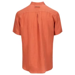 Amundsen Sports Safari Linen SS G. Dyed Mens (Tangerine) 7 Amundsen Sports Safari Linen SS G. Dyed Mens (Tangerine) -vinter klær Salg Amundsen Sports Safari Linen SS G. Dyed Mens Tangerine 4