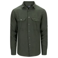 Amundsen Sports Safari Linen Shirt G. Dyed Mens (Olive)