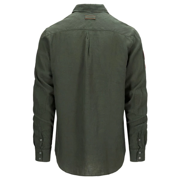 Amundsen Sports Safari Linen Shirt G. Dyed Mens (Olive) 3 Amundsen Sports Safari Linen Shirt G. Dyed Mens (Olive) - Bilde 3