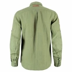Amundsen Sports Safari Linen Shirt G. Dyed Womens (Leaf Green) 6 Amundsen Sports Safari Linen Shirt G. Dyed Womens (Leaf Green) -vinter klær Salg Amundsen Sports Safari Linen Shirt G. Dyed Womens Leaf Green1