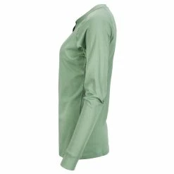 Amundsen Sports Vagabond Henley Womens (Leaf Green) -vinter klær Salg Amundsen Sports Vagabond Henley Womens Leaf Green 3