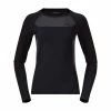 Bergans Cecilie Wool Long Sleeve (Black/Solid Charcoal)