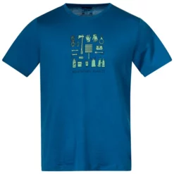 Bergans Graphic Wool Tee (North Sea Blue/Jade Green/Navy Blue)