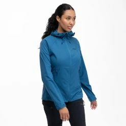 Bergans Skar Light Windbreaker Jacket Women (North Sea Blue) -vinter klær Salg Bergans Skar Light Windbreaker Jacket Women North Sea Blue2