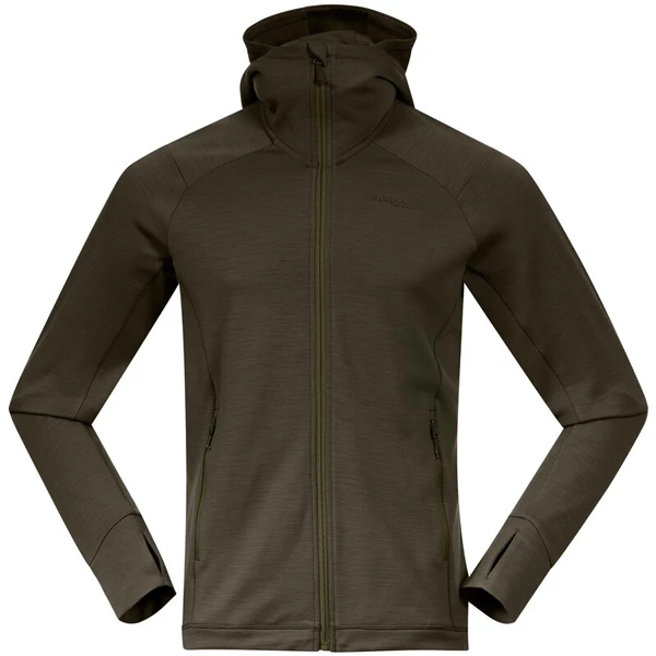 Bergans Ulstein Wool Hood Jacket (Dark Green Mud) 2 Bergans Ulstein Wool Hood Jacket (Dark Green Mud) - Bilde 2