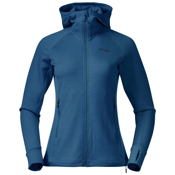 Bergans Ulstein Wool Hood W Jacket (North Sea Blue) 1 Bergans Ulstein Wool Hood W Jacket (North Sea Blue)