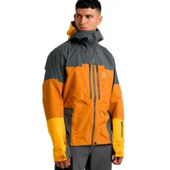 Haglöfs Spitz GTX PRO Jacket Men (Golden Brown/Magnetite) -vinter klær Salg Haglofs Spitz GTX PRO Jacket Men Golden brownMagnetite