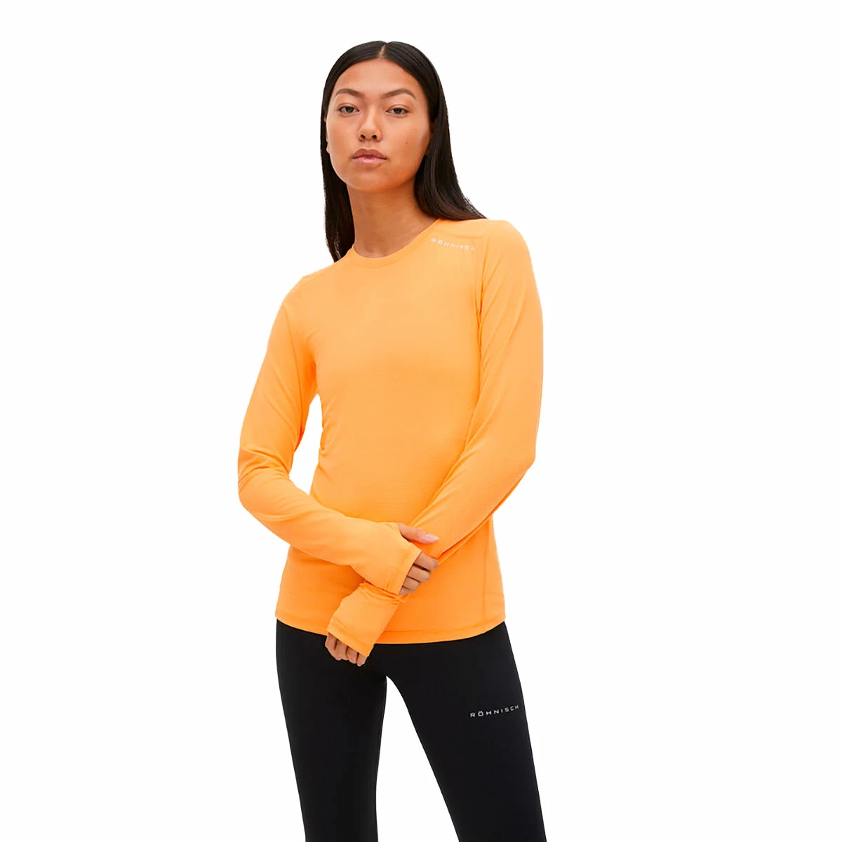 Röhnisch Jacquard Long Sleeve – Blazing Orange 1 Röhnisch Jacquard Long Sleeve – Blazing Orange