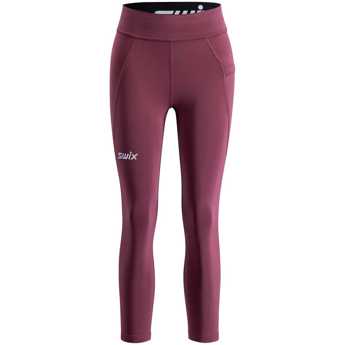 Swix Pace High Waist Cropped Tights W (Plum) 1 Swix Pace High Waist Cropped Tights W (Plum)