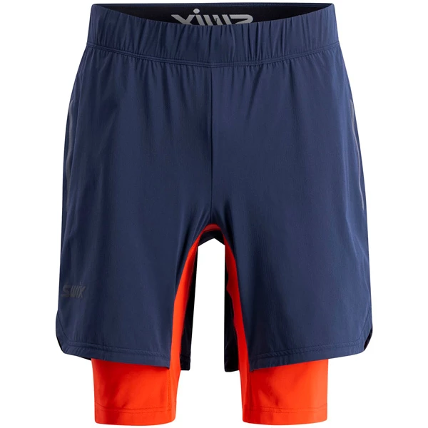 Swix Pace Hybrid Shorts M (Dark Navy-Lava) 1 Swix Pace Hybrid Shorts M (Dark Navy-Lava)