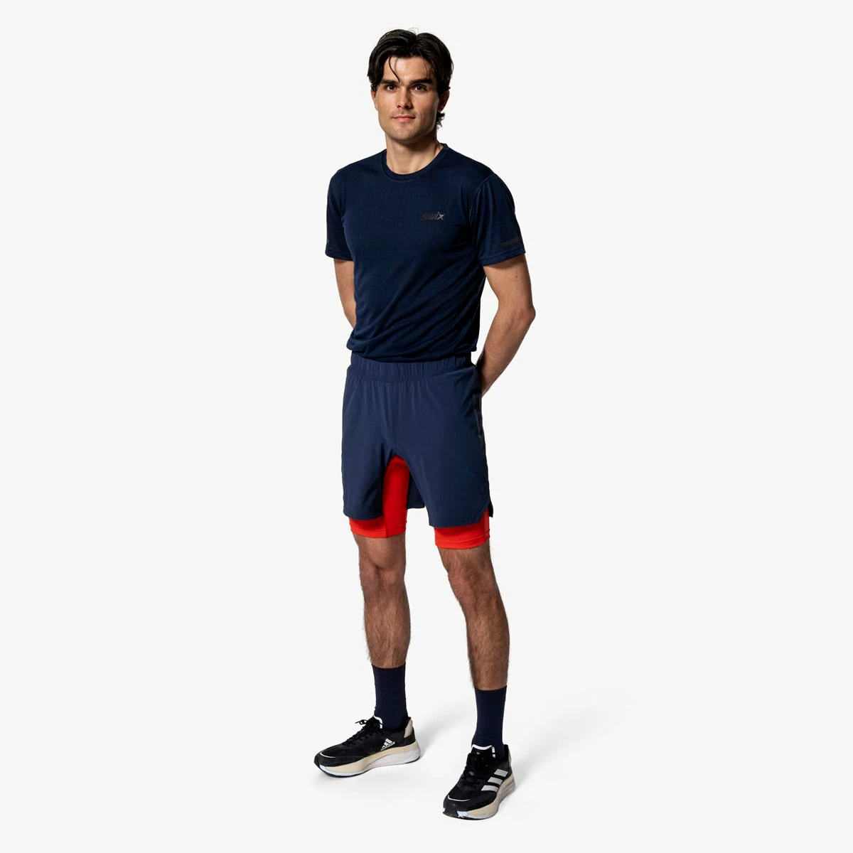 Swix Pace Hybrid Shorts M (Dark Navy-Lava) 3 Swix Pace Hybrid Shorts M (Dark Navy-Lava) - Bilde 3