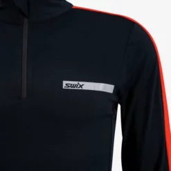 Swix Roadline NTS Half Zip Baselayer Top M (Black/Fiery Red) 9 Swix Roadline NTS Half Zip Baselayer Top M (Black/Fiery Red) -vinter klær Salg Swix Roadline NTS Half Zip Baselayer Top M Black Fiery Red4