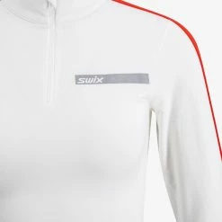 Swix Roadline NTS Half Zip Baselayer Top W (Bright White/Fiery Red) 8 Swix Roadline NTS Half Zip Baselayer Top W (Bright White/Fiery Red) -vinter klær Salg Swix Roadline NTS Half Zip Baselayer Top W Bright White Fiery Red1