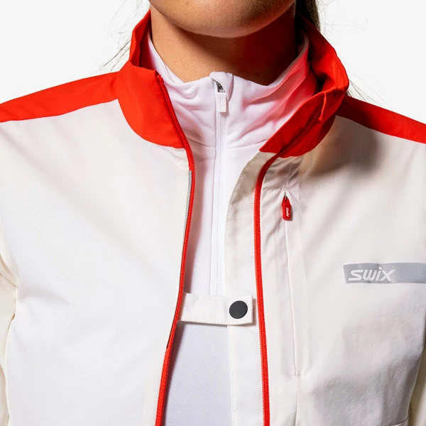 Swix Roadline Wind Jacket W (Bright White/Fiery Red) 7 Swix Roadline Wind Jacket W (Bright White/Fiery Red) - Bilde 7