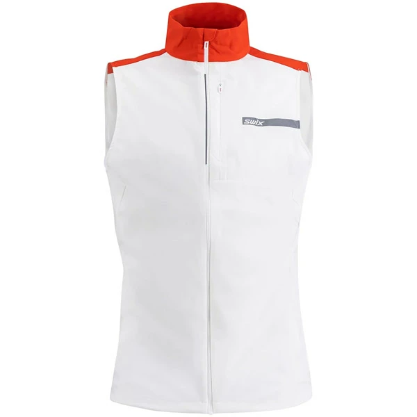 Swix Roadline Wind Vest M (Bright White/Fiery Red) 1 Swix Roadline Wind Vest M (Bright White/Fiery Red)